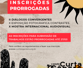 X Curta O Gênero prorroga inscrições de trabalhos
